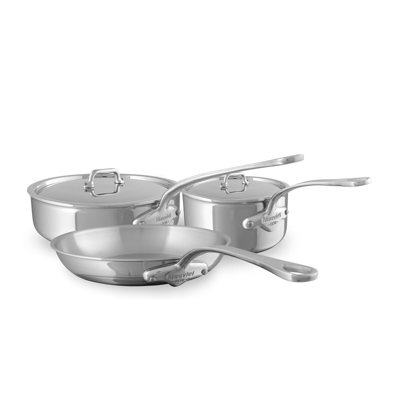 Mauviel M’URBAN 4 Tri-Ply 5-Piece Cookware Set With Cast Stainless Steel Handles