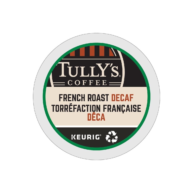 Tully’s Decaf French Roast K-Cup Recyclable Pods (Box of 24)