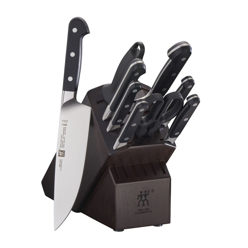 Zwilling Pro Stainless Steel 10-Piece Knife Block Set, Walnut