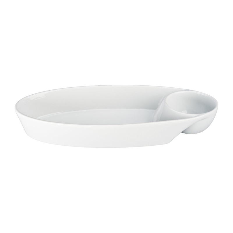 BIA White Oval Chip N Dip 10.5in
