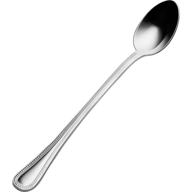 Bon Chef S1002 Sombrero 7 3/8″ 18/10 Stainless Steel Extra Heavy Iced Tea Spoon – 12/Pack