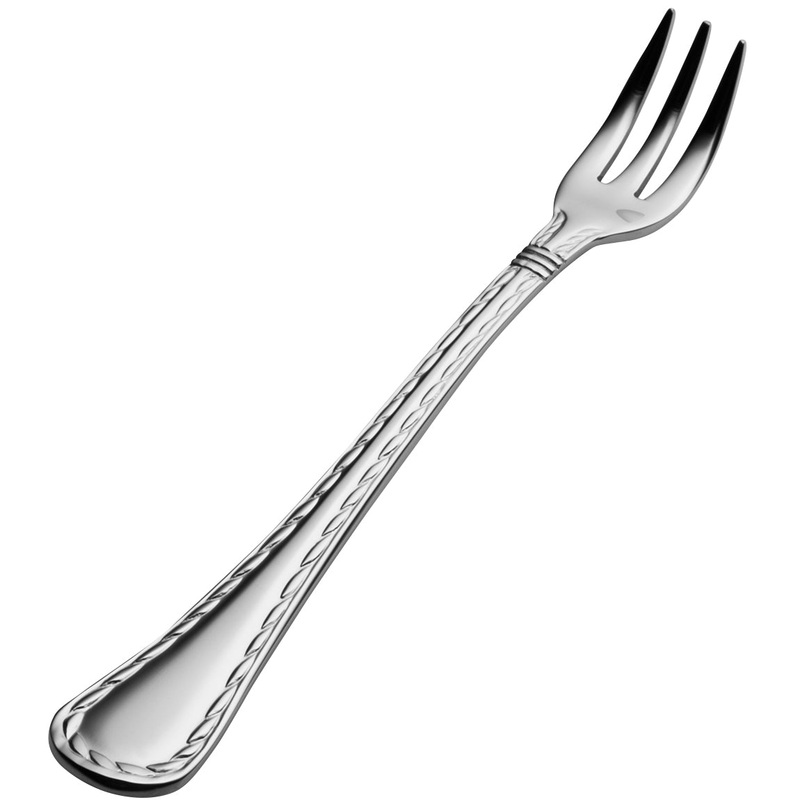 Bon Chef SBS408 Amore 5 5/8″ 18/0 Extra Heavy Weight Bonsteel Oyster/Cocktail Fork – 12/Pack