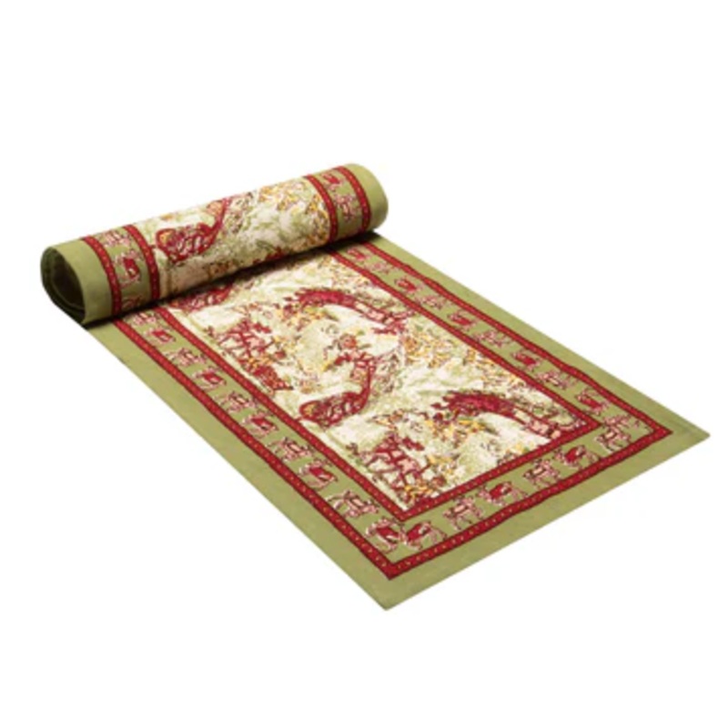 Couleur Nature Renne Reindeer Red & Green Runner 16″x90″