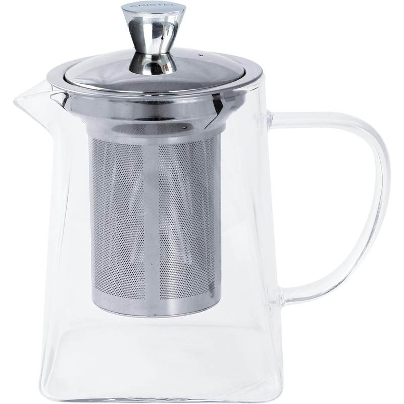 Cristel Roobos – 27 oz. Glass Teapot w/Stainless Steel Lid and Infuser