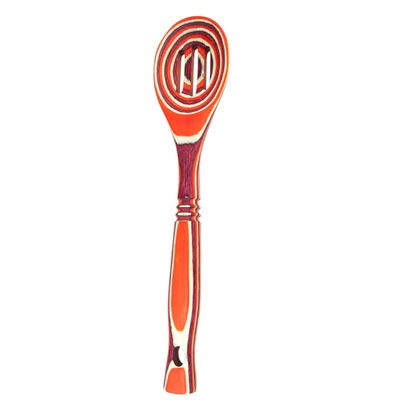 Island Bamboo Slotted Spoon – Red