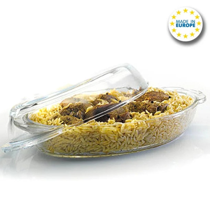 Pasabahce Glass Casserole Dish with Lid, Baking Dish for Oven, 76 oz
