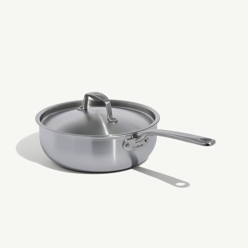 Stainless Clad Saucier with Lid – 3 Qt