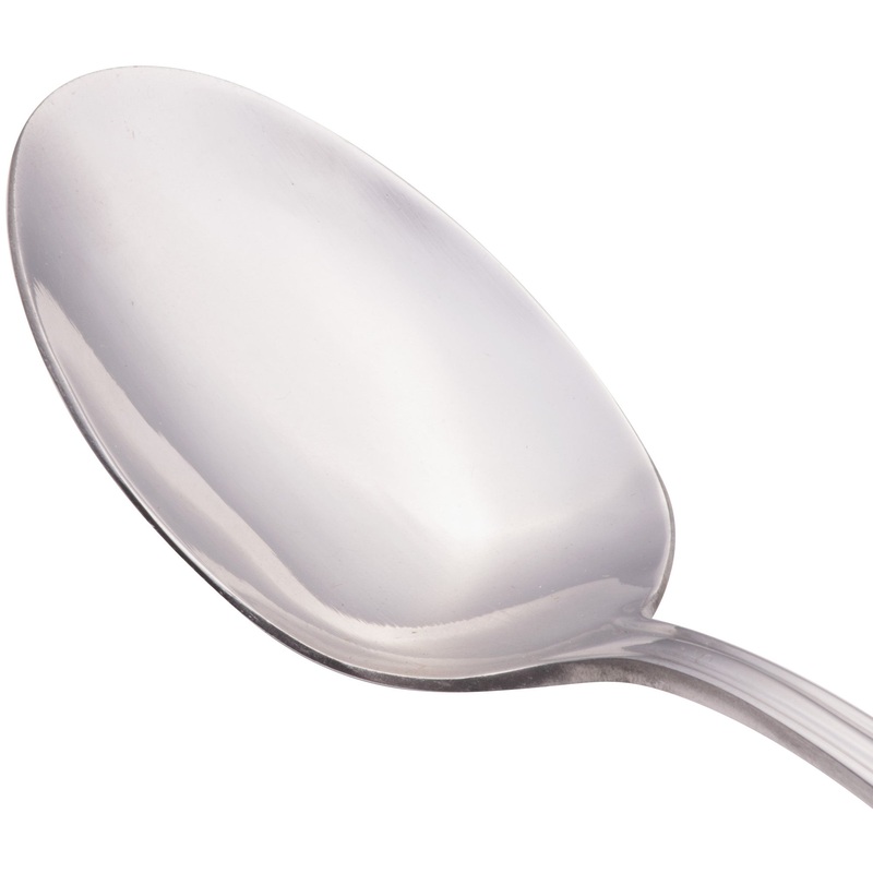 Walco 9603 Ultra 8 3/8″ 18/10 Stainless Steel Extra Heavy Weight Tablespoon / Serving Spoon – 12/Pack