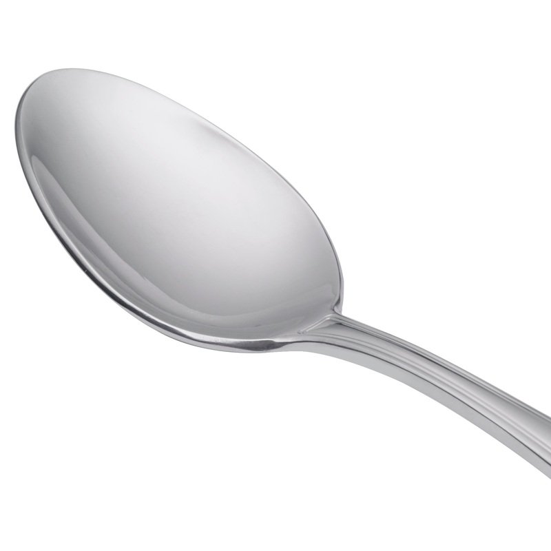 World Tableware 239 002 Antique 7 1/4″ 18/0 Stainless Steel Heavy Weight Dessert Spoon – 12/Pack
