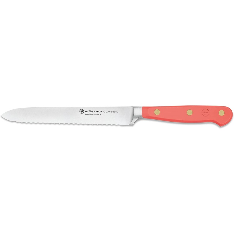Wusthof Classic Coral Peach – 5″ Serrated Utility Knife