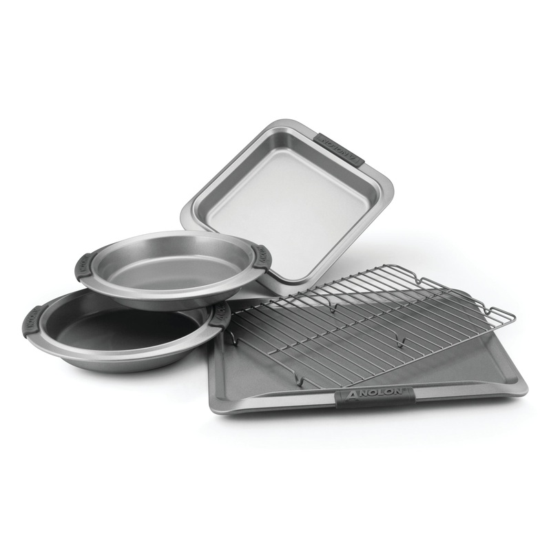 Anolon Advanced 5-Piece Bakeware Set with Silicone Grips