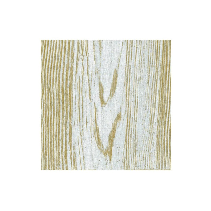 Caspari Faux Bois Birch Paper Linen Boxed Cocktail Napkins – 40 Per Package
