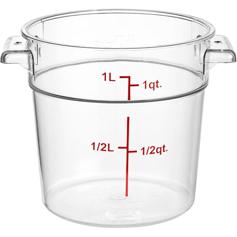 Clear Round Container Lid for Round Polycarbonate Food Storage Container for Food Storage Container Meal Prep Containers Reusable Kitchen Organization