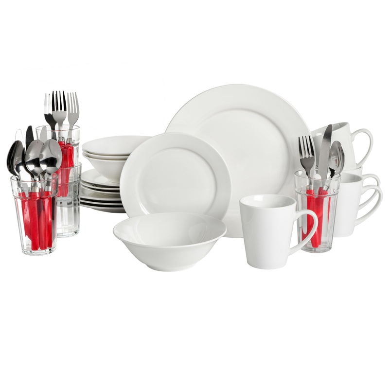 Gibson Home Regal White II 32-Piece Dinnerware Combo Set