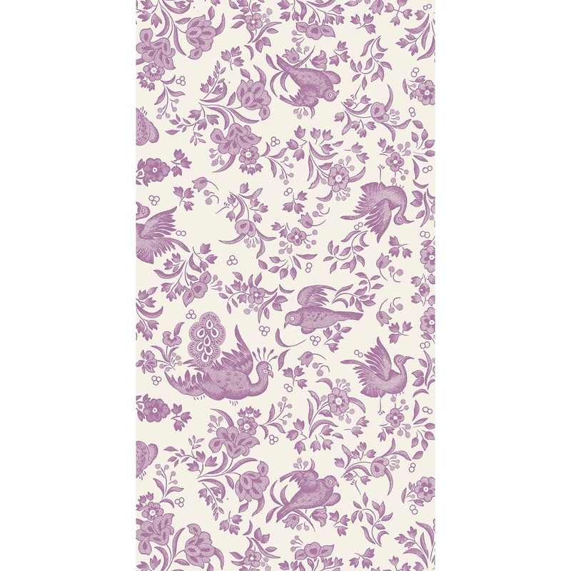 Hester & Cook Lilac Regal Peacock Guest Napkins