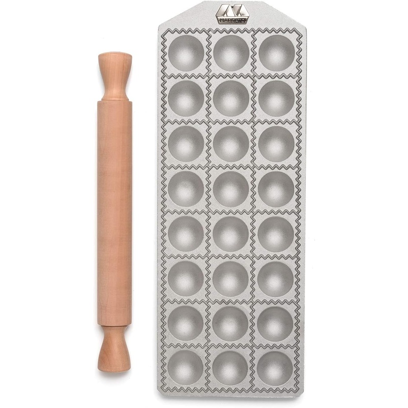 Ravioli Mold by Marcato, Made in Italy, Makes 24 Round Raviolis, 1.5-Inch