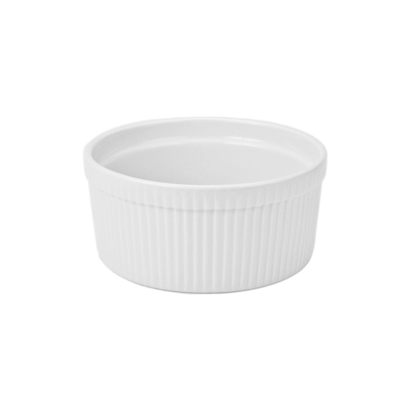 White Souffle Dish – Medium