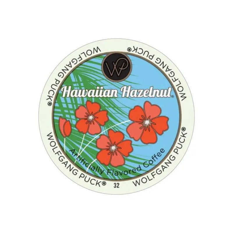 Wolfgang Puck Hawaiian Hazelnut Single Serve Coffee Pods (Box of 24)