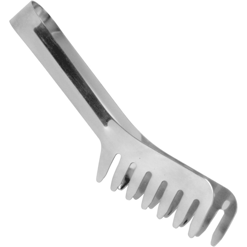 8-inch Stainless Steel Spaghetti Tongs- Heavy Duty Spaghetti Server Pasta Tong Spaghetti Sever Pasta Tongs Kitchen Utensils Cooking Utensils for Grill Salad BBQ Frying Serving