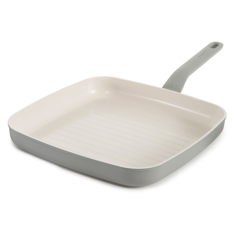 BergHOFF Balance Nonstick Ceramic Grill Pan 11″, Recycled Aluminum, Moonmist