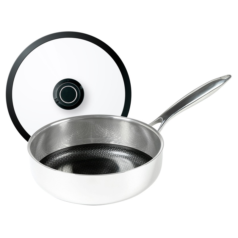Frieling Black Cube Hybrid Quick Release 3-Quart Saute Pan w/Lid, 9.5-Inch