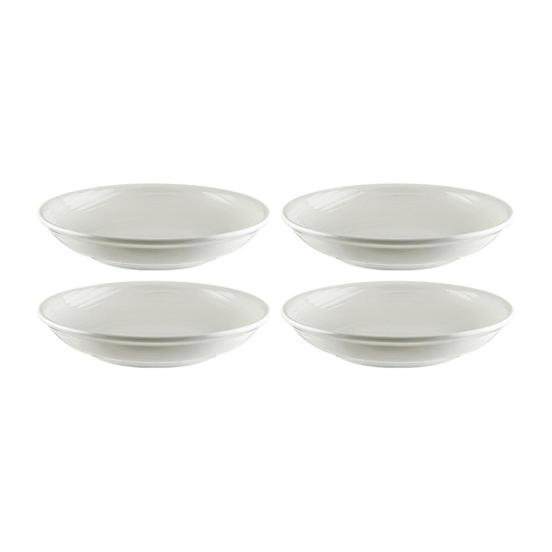 Loop dia.5.25″ h:1.5″ 7 oz. Round Warm White Porcelain Bowl (Set of 4)