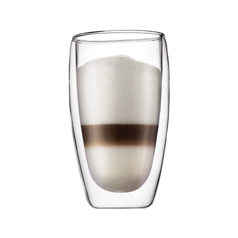 Set of 2 Bodum Pavina 15oz Double Walled Glasses
