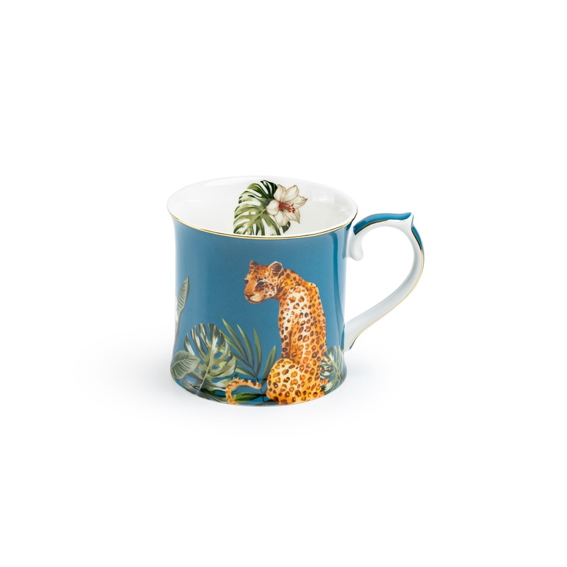 Tropical Leopard Fine Porcelain Mug