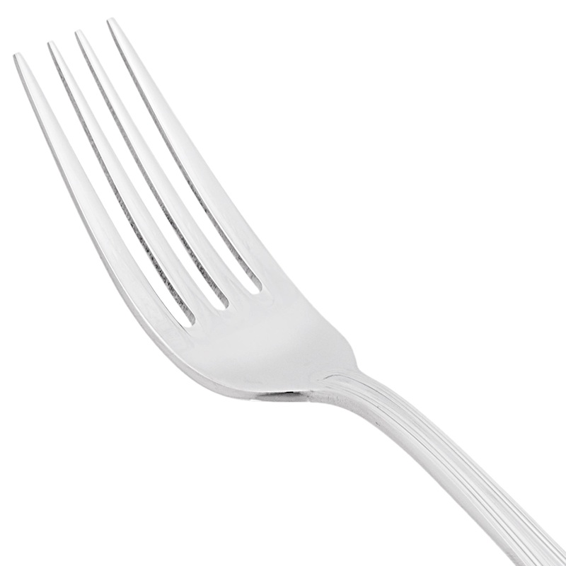 World Tableware 774 039 Geneva 8″ 18/8 Stainless Steel Extra Heavy Weight European Dinner Fork – 12/Pack