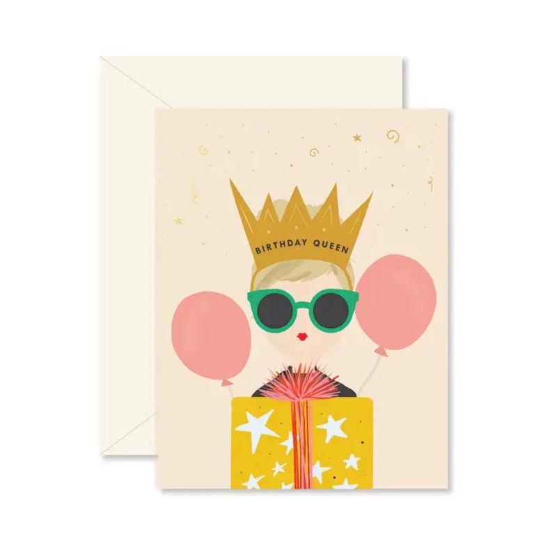 Ginger P. Design Birthday Queen Greeting Card