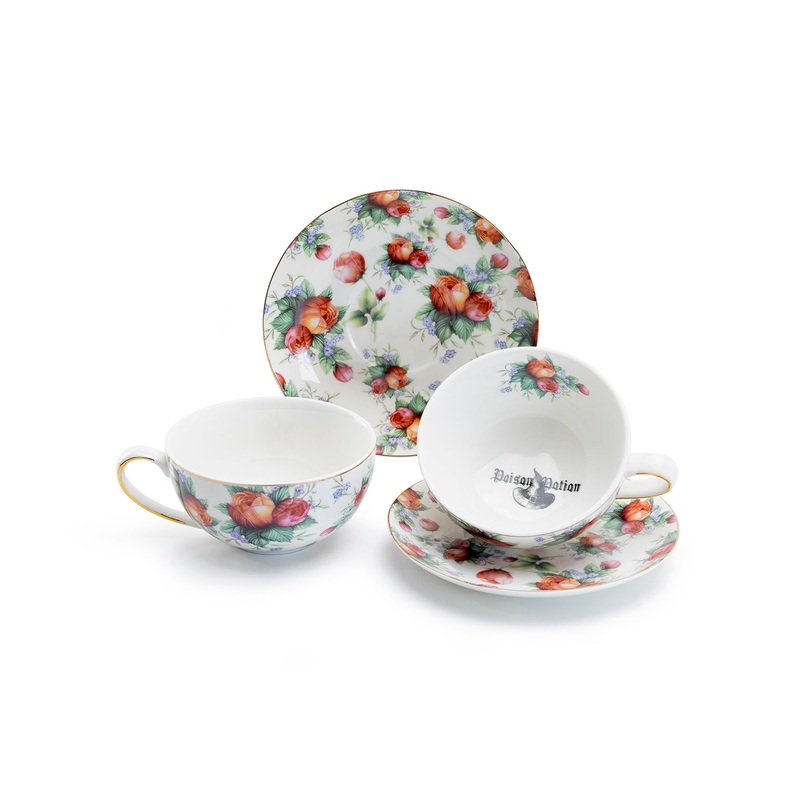 Poison Potion Floral Tea Cup and Saucer