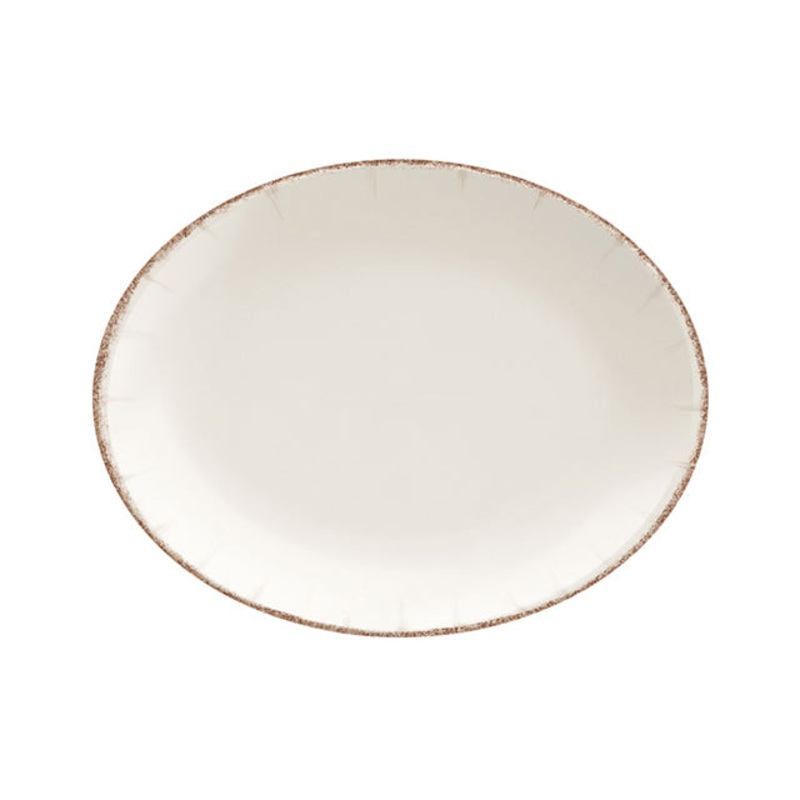 Retro 12.25″ x 9.5″ x h:1″ Oval Decorated Porcelain Platter