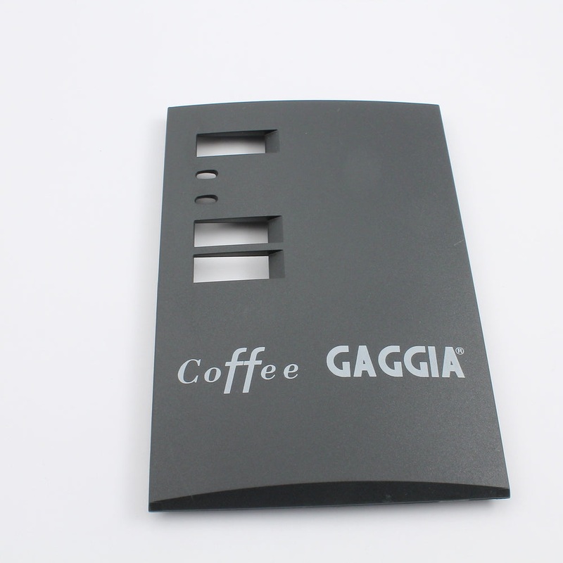 Black Faceplate with White Text