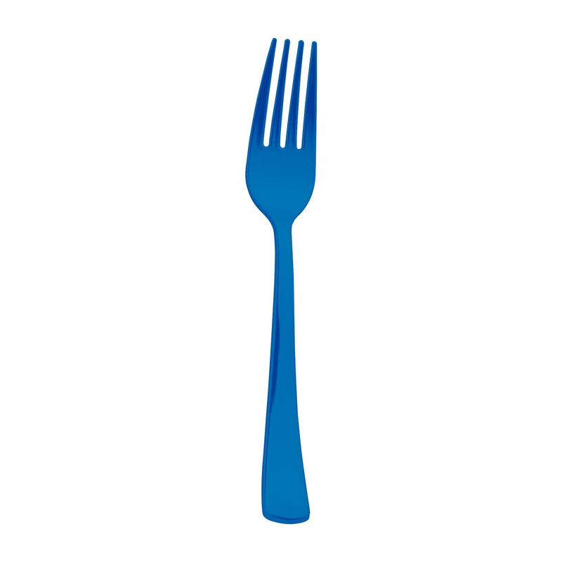 Blue Disposable Plastic Party Forks