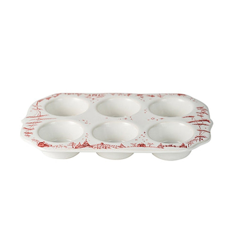Juliska Country Estate Winter Frolic Muffin Dish – Ruby