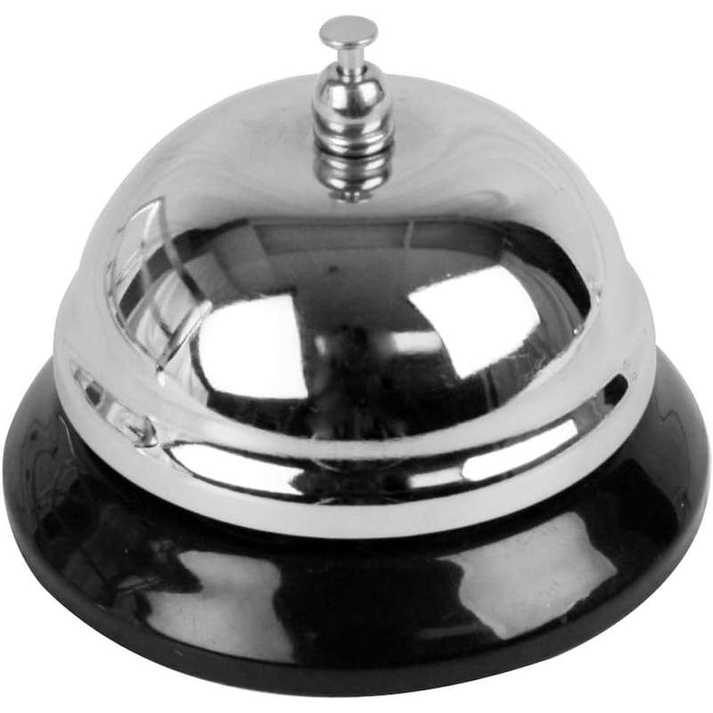 3-3/8″ x 2-1/4″ Call Bell One Touch Button Chrome Plated- Ringing Call Bell Service Bell for Kitchen Restaurant Bar Classic Concierge Hotel Reception Areas Warehouses