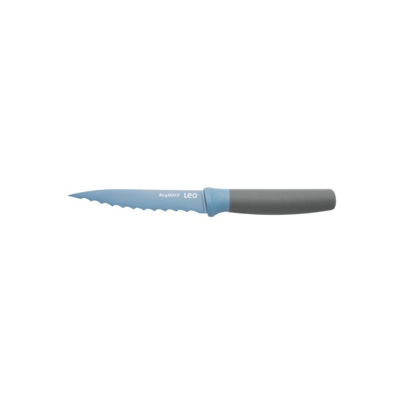 BergHOFF Leo 4.5″ Stainless Steel Serrated Utility Knife, Blue