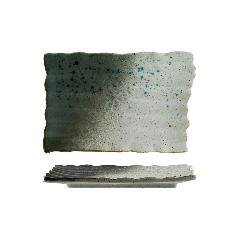 Gaia 13″ x 8.75″ Rectangular Decorated Porcelain Plate