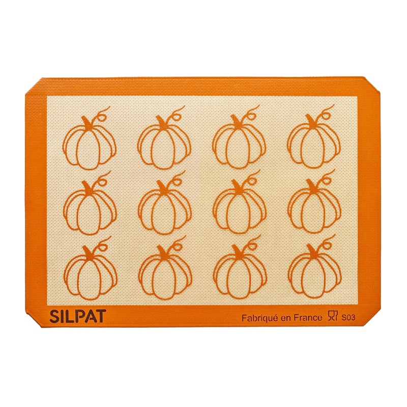 Silpat Premium Pumpkin Non-Stick Half Sheet Size Silicone Baking Mat, 11-5/8 x 16-1/2