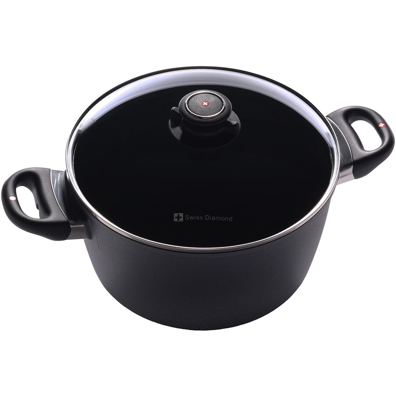 Swiss Diamond 5.5 Qt Soup Pot with Lid, 9.5 Inch