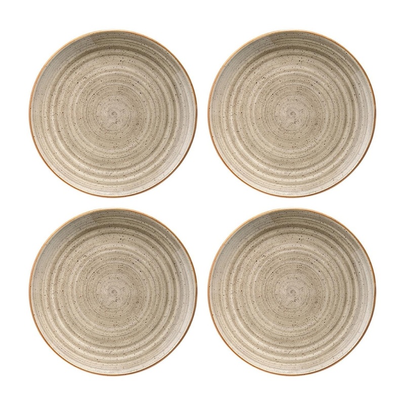 Terrain dia.8″ h:1.5″ 17 oz. Round Brown Porcelain Bowl (Set of 4)