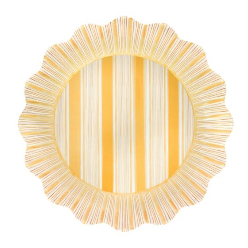 Juliska Cabana Stripe Melamine Dessert/Salad Plate Set/4 – Sunshine