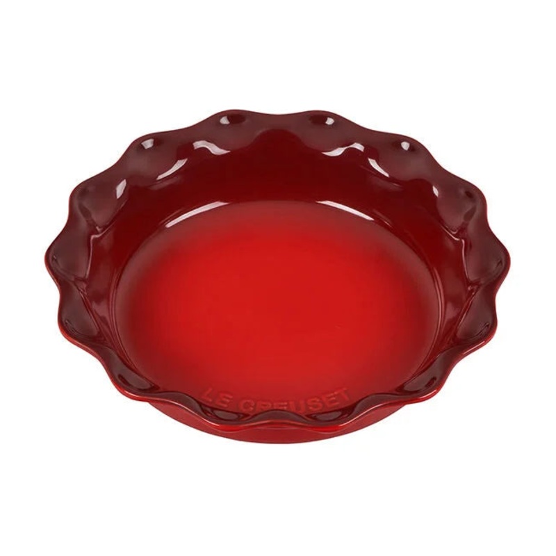 Le Creuset Heritage Fluted Pie Dish 9″ – Cerise