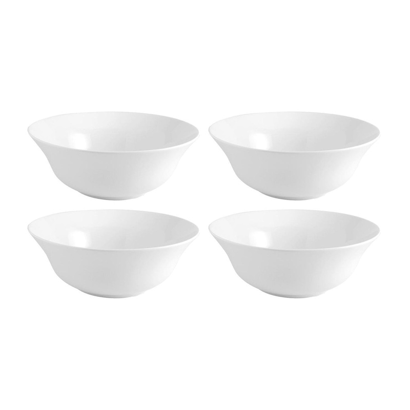Porcelain Delta-Coupe dia.6.25″ h:1.75″ 14 oz. Round White Porcelain Bowl (Set of 4)