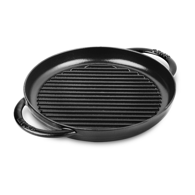 Staub 10″ Matte Black Round Grill Pan