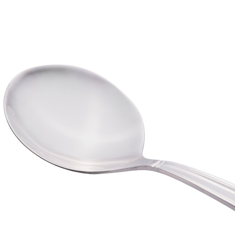 World Tableware 146 016 Vermont 6 1/8″ 18/0 Stainless Steel Heavy Weight Bouillon Spoon – 12/Pack