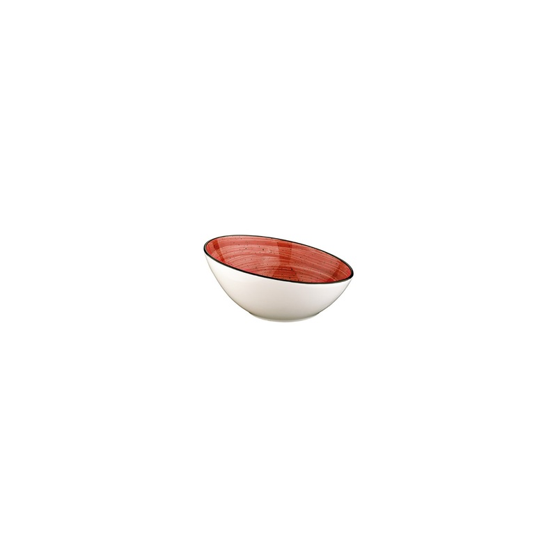 Passion dia.6.5″ h:3″ 12 oz. Round Red Porcelain Bowl (Set of 4)