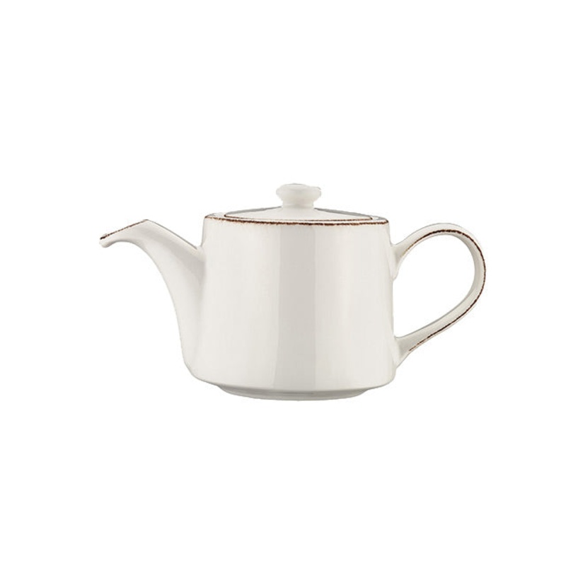 Retro dia.7″ h:3.5″ 13 oz. Round Decorated Porcelain Coffee/Tea Pot