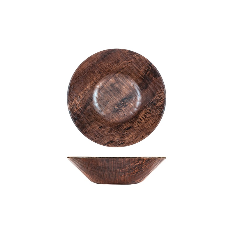Turgla Composite dia.10.5″ h:3″ 2.35 qt. Round Brown Composite Bowl