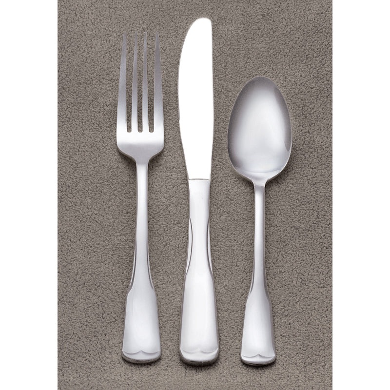 World Tableware Brandware 149 030 Kendra 7 3/8″ 18/0 Stainless Steel Medium Weight Dinner Fork – 12/Pack